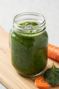 green nutritious carrot smoothie