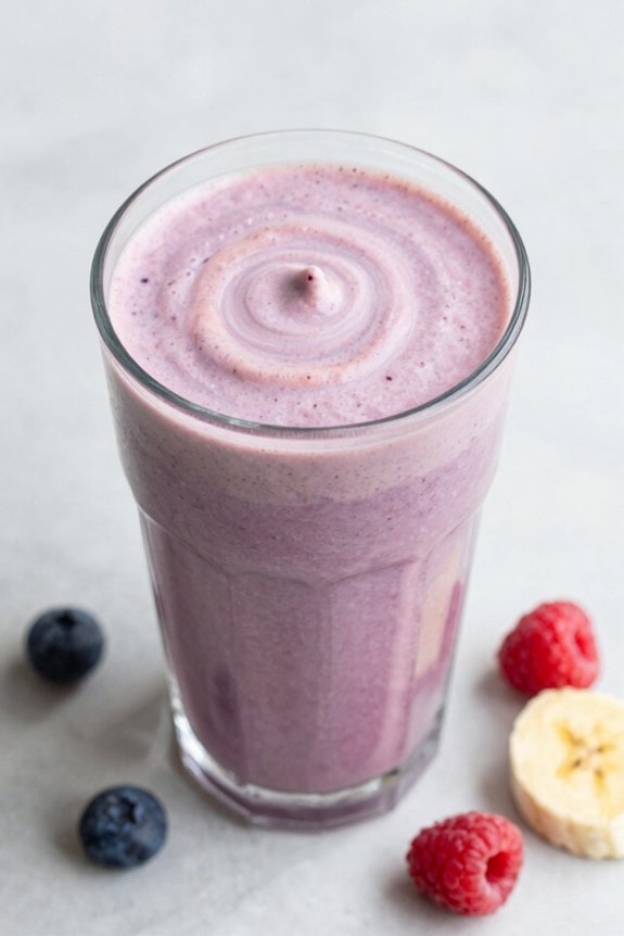 guilt free banana berry smoothie