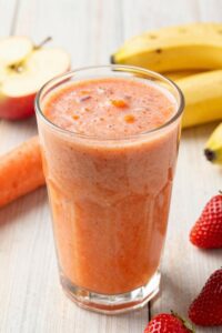 healthy fruit and carrot smoothie