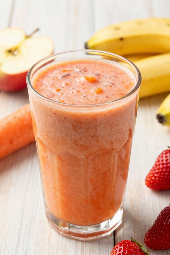healthy fruit and carrot smoothie