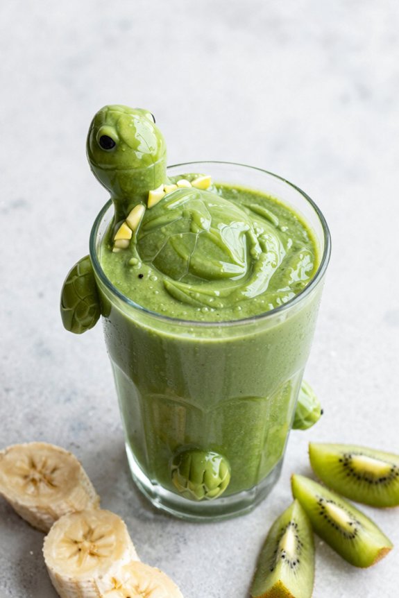 healthy green turtle smoothie