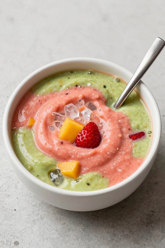 homemade refreshing lime smoothie