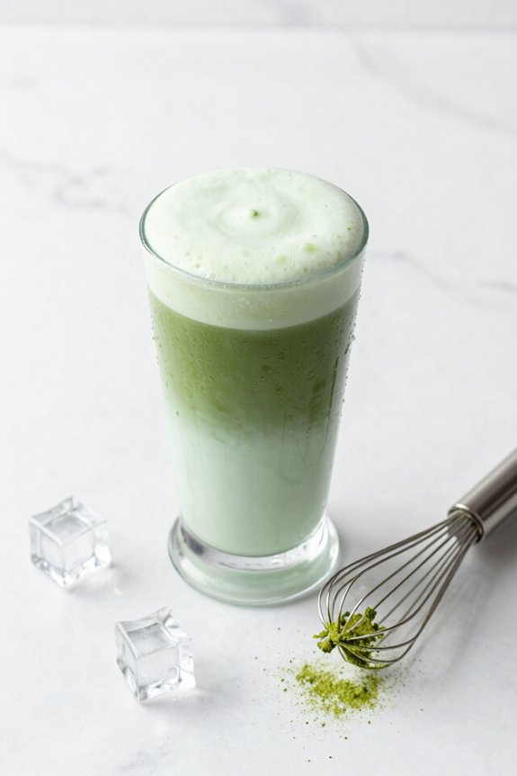 matcha green tea beverage