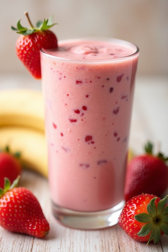 nourishing strawberry banana smoothie