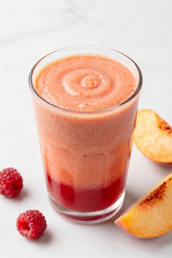 peach and raspberry blend