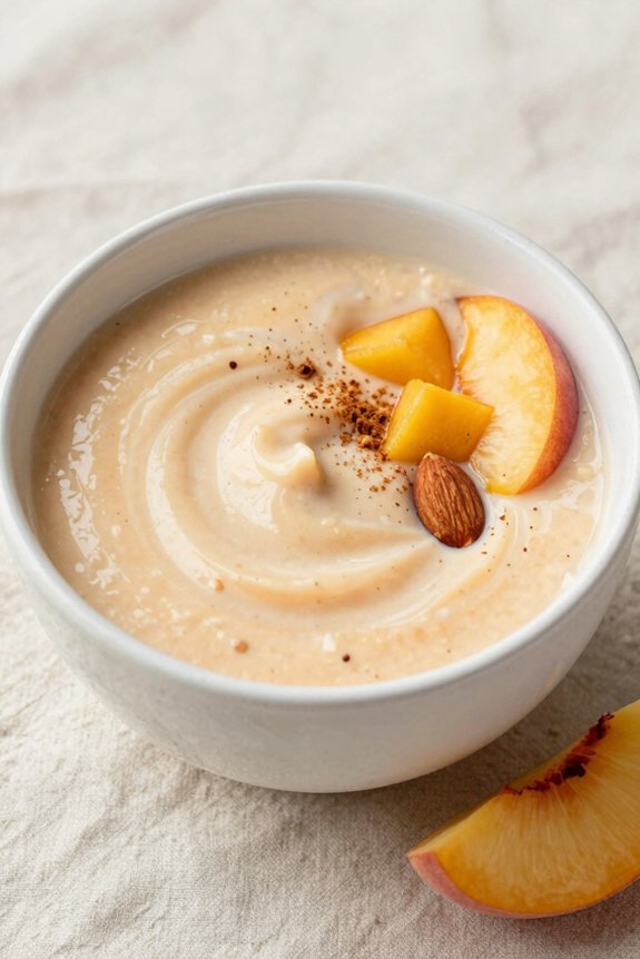 peach flavored nutty smoothie blend