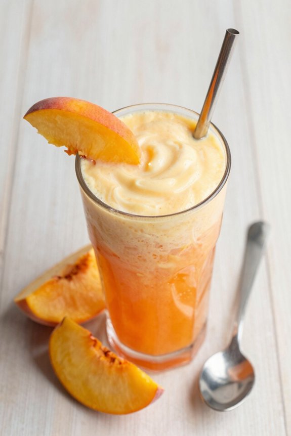peach smoothie or shake