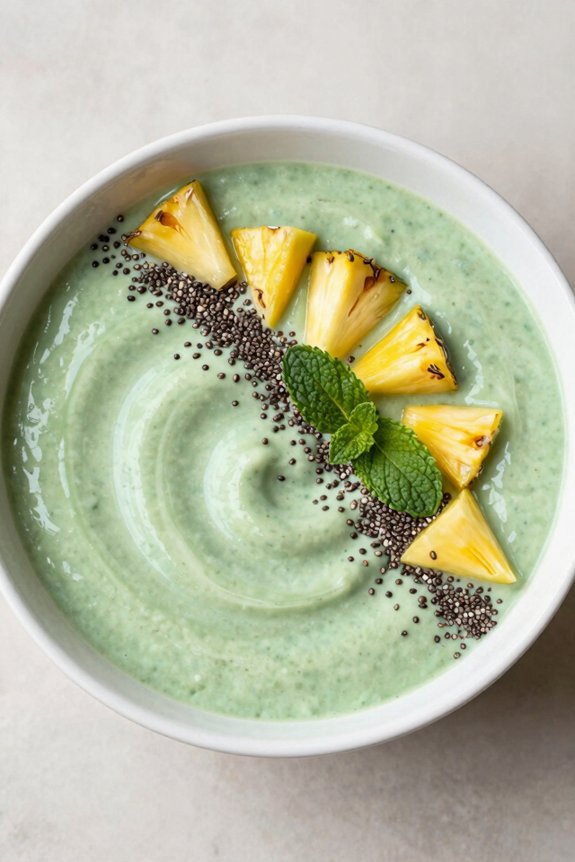 refreshing fruit smoothie bowl