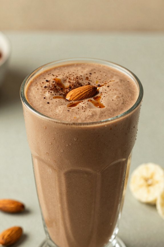 smooth creamy almond smoothie