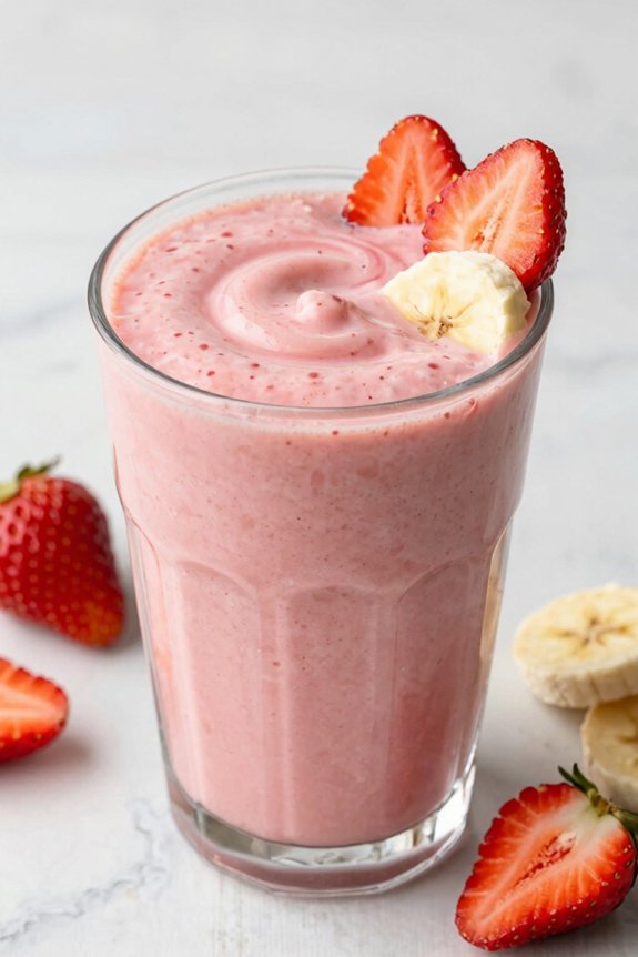 smooth strawberry banana smoothie