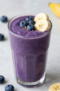 smoothie with blueberries bananas
