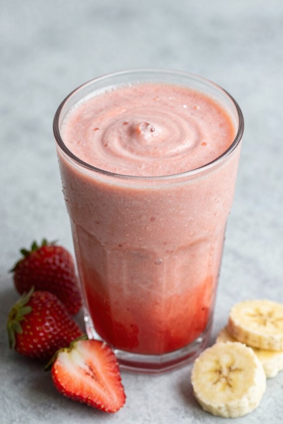 strawberry banana yogurt smoothie