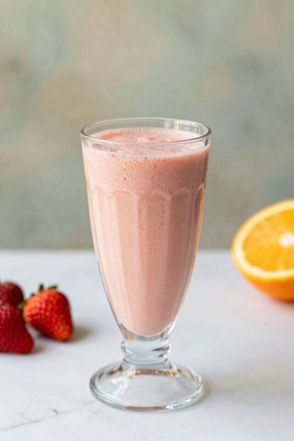 strawberry orange yogurt blend
