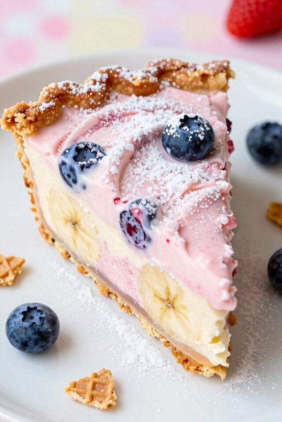 strawberry smoothie ice cream pie