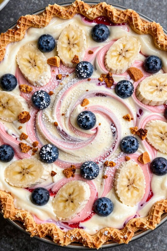 strawberry smoothie ice cream pie