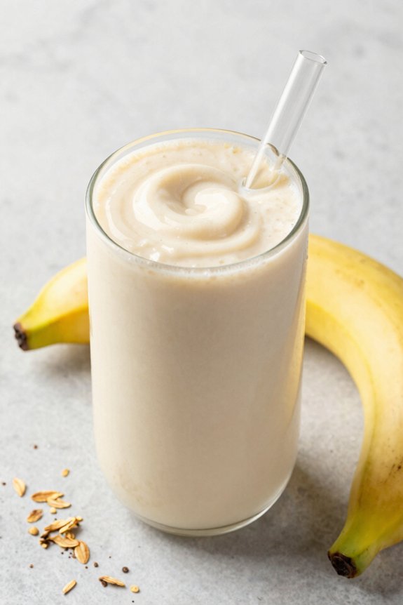 tropical banana coconut smoothie