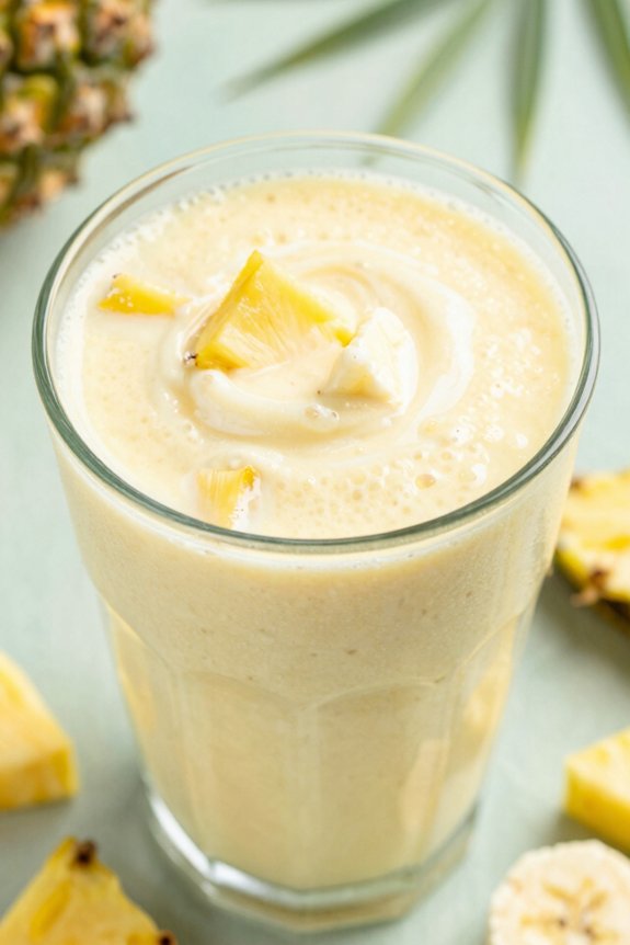 tropical fruit smoothie preparation