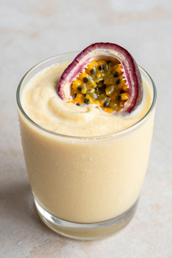 tropical fruit yogurt smoothie