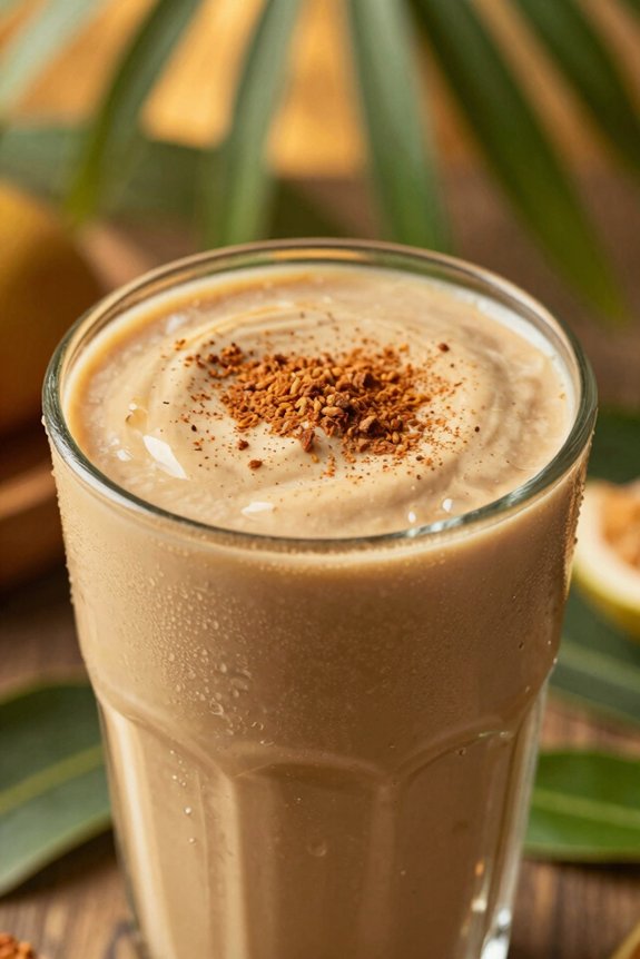 tropical rum coffee smoothie