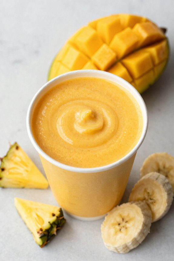 tropical sunrise morning smoothie
