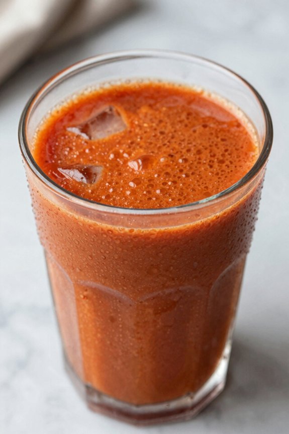 vibrant chilled vegetable smoothie