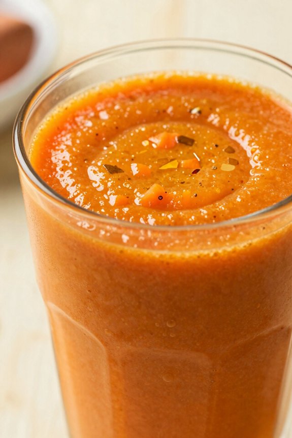 vibrant orange juice smoothie